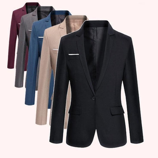 Fashion Simple Slim Young Men's Suit Jacket