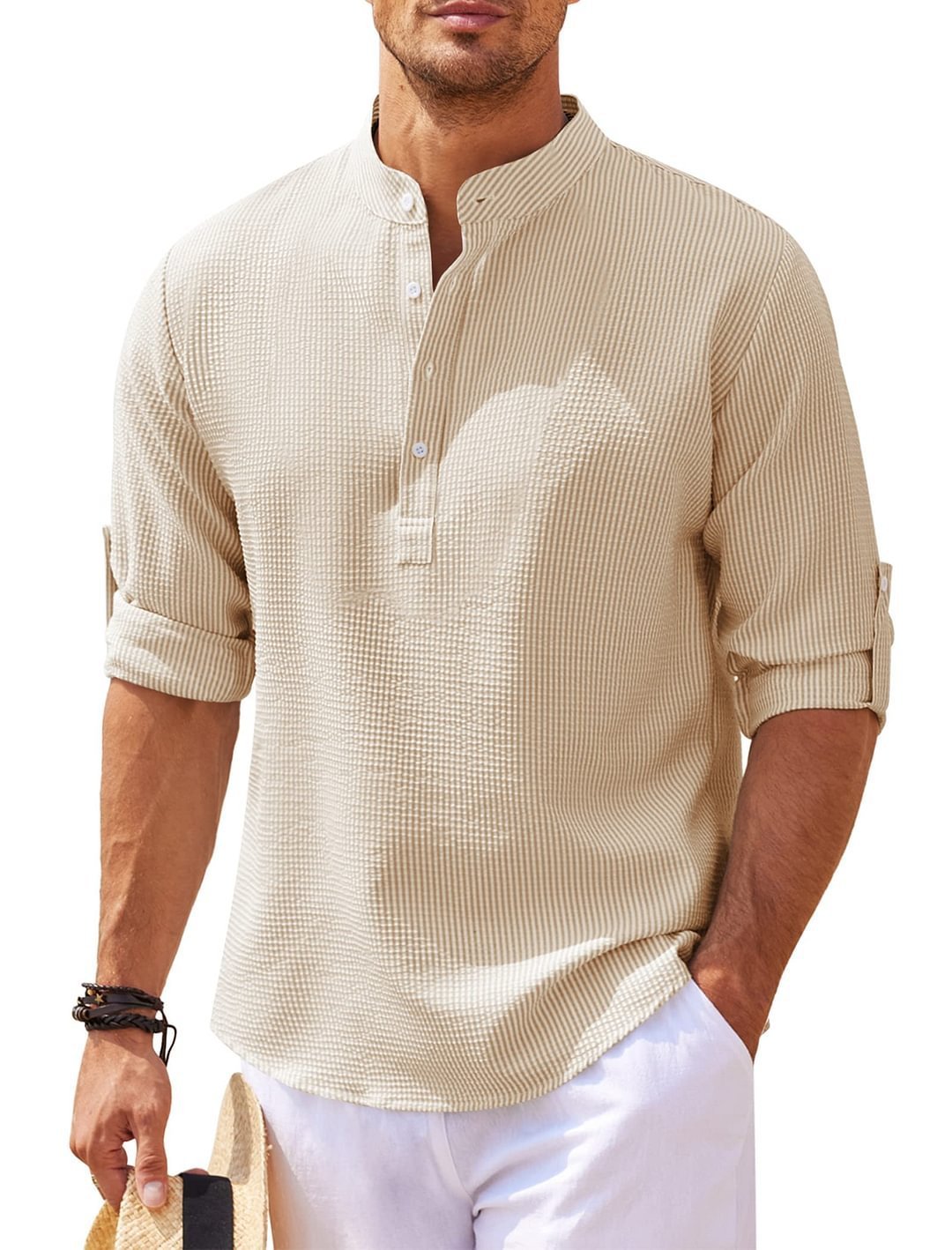 Jacquard Buttons Sweater