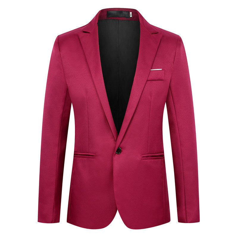 Fashion Simple Slim Young Men's Suit Jacket