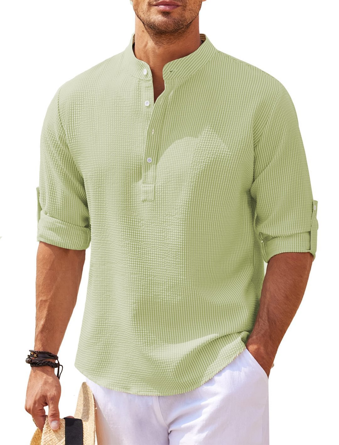 Jacquard Buttons Sweater