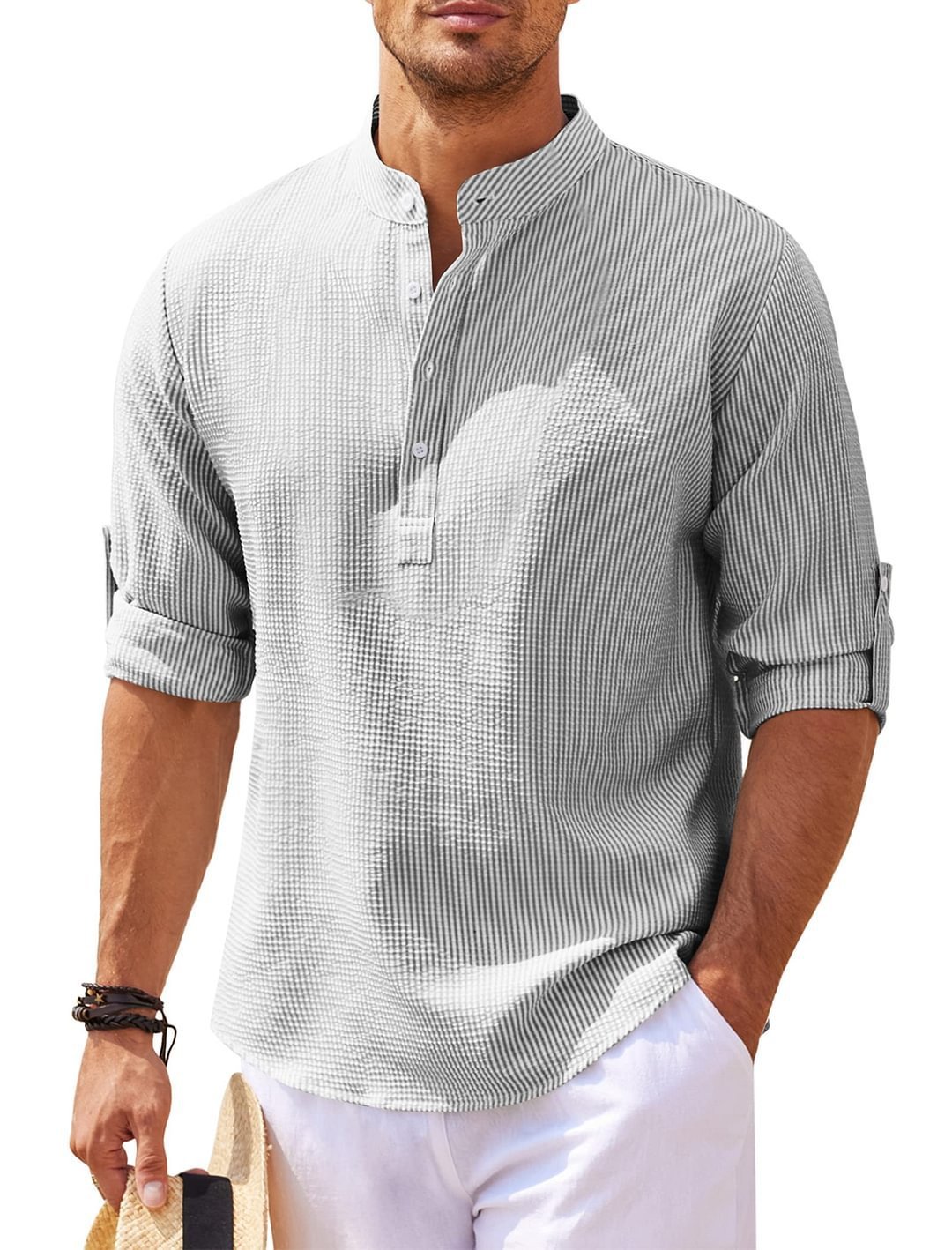 Jacquard Buttons Sweater