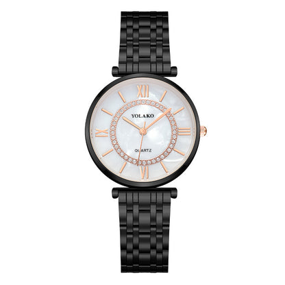 Ladies Fashion Steel Band Quartz Gypsophila Watch