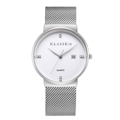 Ultra-thin diamond scale simple business men's sports quartz mesh with waterproof watch