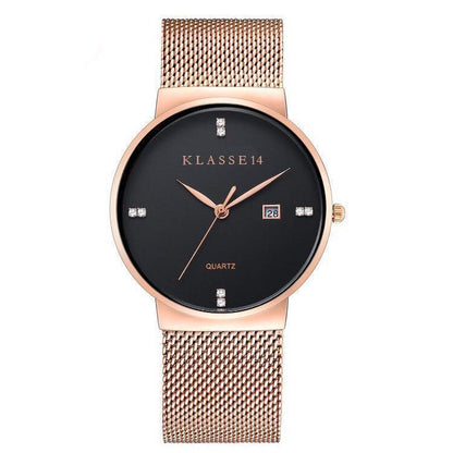 Ultra-thin diamond scale simple business men's sports quartz mesh with waterproof watch