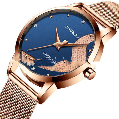 Simple Personality Couple Mesh Belt Genuine Watch